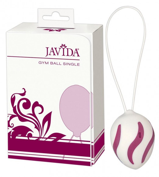 Бело-сиреневый вагинальный шарик Javida Gym Ball Single Бело-сиреневый вагинальный шарик Javida Gym Ball Single