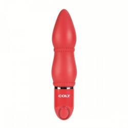 Красный анальный вибратор COLT Rider - 14 см.