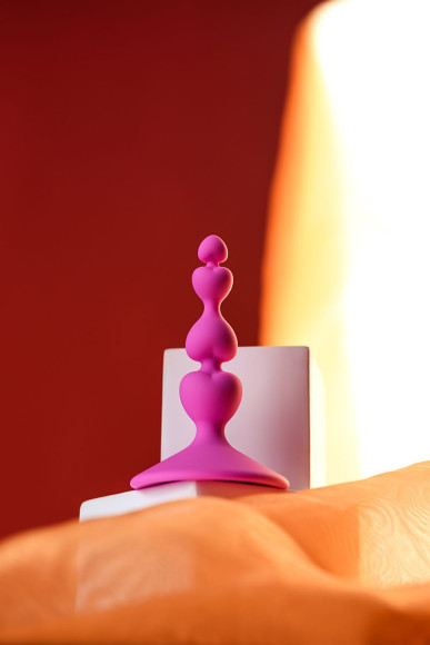 Розовая силиконовая анальная пробка Loverty - 8 см. Розовая силиконовая анальная пробка Loverty - 8 см.