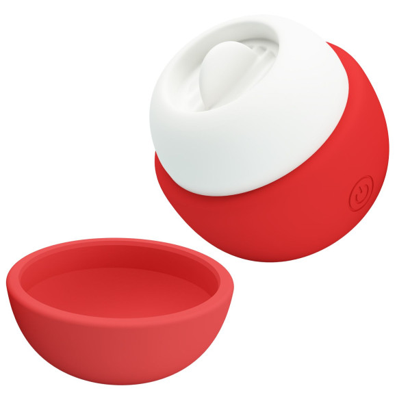 Красный клиторальный стимулятор в форме яблочка Apple Secret Красный клиторальный стимулятор в форме яблочка Apple Secret