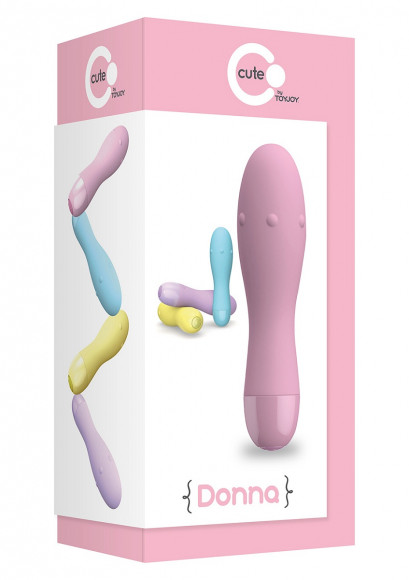 Нежно-розовый вибратор DONNA - 12 см.