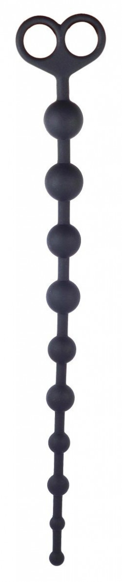 Чёрная анальная цепочка Psyche s - 36 см. Чёрная анальная цепочка Psyche s - 36 см.