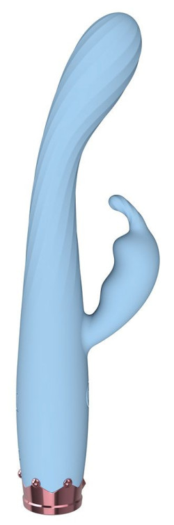 Голубой вибратор-кролик - 17,8 см.