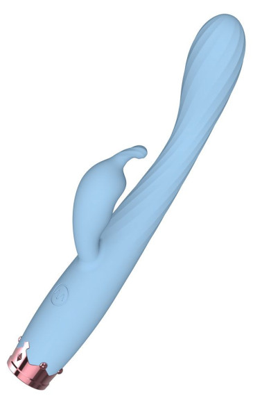 Голубой вибратор-кролик - 17,8 см. Голубой вибратор-кролик - 17,8 см.