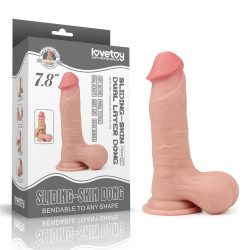 Телесный фаллоимитатор Sliding Skin Dual Layer Dong - 19,5 см. Телесный фаллоимитатор Sliding Skin Dual Layer Dong - 19,5 см.