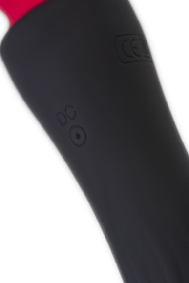 Черно-красный двусторонний вибромассажер Black&Red - 21 см. Черно-красный двусторонний вибромассажер Black&Red - 21 см.