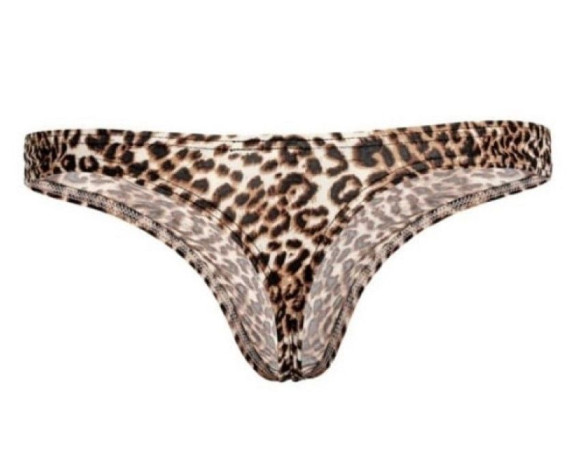 Мужские трусы-тонги с леопардовым принтом Мужские трусы-тонги с леопардовым принтом