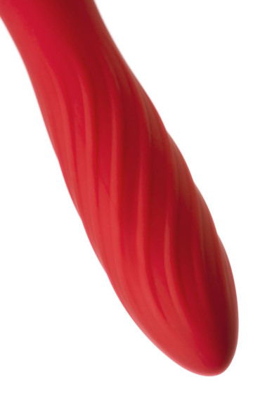 Красно-черный двусторонний вибромассажер Black&Red - 21 см. Красно-черный двусторонний вибромассажер Black&Red - 21 см.