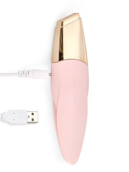 Нежно-розовый мини-вибратор с раздвоенным кончиком - 12,3 см. Нежно-розовый мини-вибратор с раздвоенным кончиком - 12,3 см.