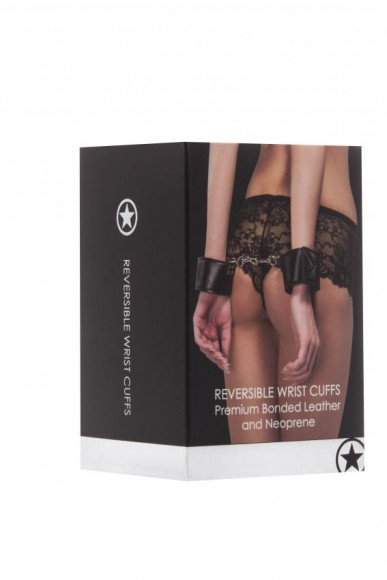 Чёрные двусторонние наручники Reversible Wrist Cuffs Чёрные двусторонние наручники Reversible Wrist Cuffs