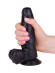 Упругий чёрный фаллоимитатор на присоске - 15,5 см. Упругий чёрный фаллоимитатор на присоске - 15,5 см.
