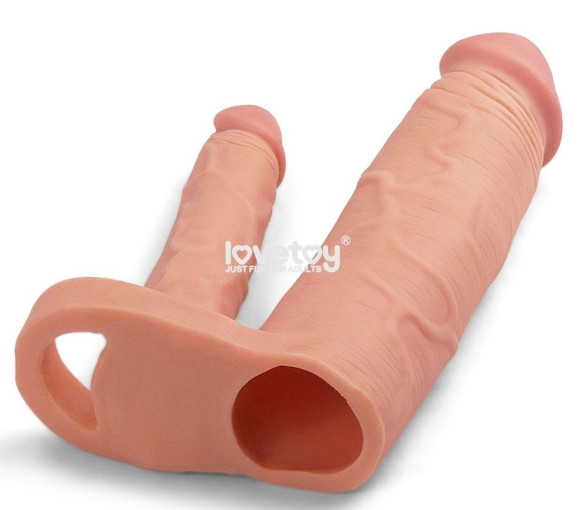 Телесная насадка для двойного проникновения Add 2 Pleasure X Tender Double Penis Sleeve - 20 см. Телесная насадка для двойного проникновения Add 2 Pleasure X Tender Double Penis Sleeve - 20 см.