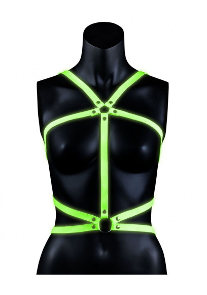 Портупея Body Harness с неоновым эффектом - размер L-XL Портупея Body Harness с неоновым эффектом - размер L-XL