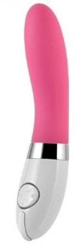 Гладкий розовый вибратор Alice - 17,4 см.