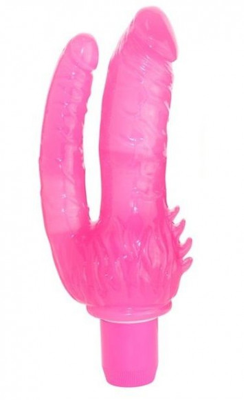 Розовый анально-вагинальный вибратор Penetrator Double Dong - 20 см. Розовый анально-вагинальный вибратор Penetrator Double Dong - 20 см.