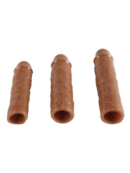 Набор из 3 насадок закрытого типа для увеличения длины и обхвата полового члена Набор из 3 насадок закрытого типа для увеличения длины и обхвата полового члена