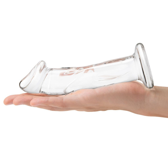 Прозрачный стеклянный фаллоимитатор 6’’ Glass Dildo With Veins & Flat Base - 15,2 см. Прозрачный стеклянный фаллоимитатор 6’’ Glass Dildo With Veins & Flat Base - 15,2 см.