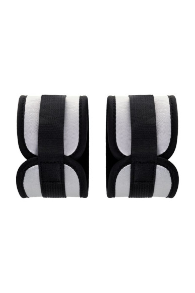 Серебристо-черные наручники Anonymo