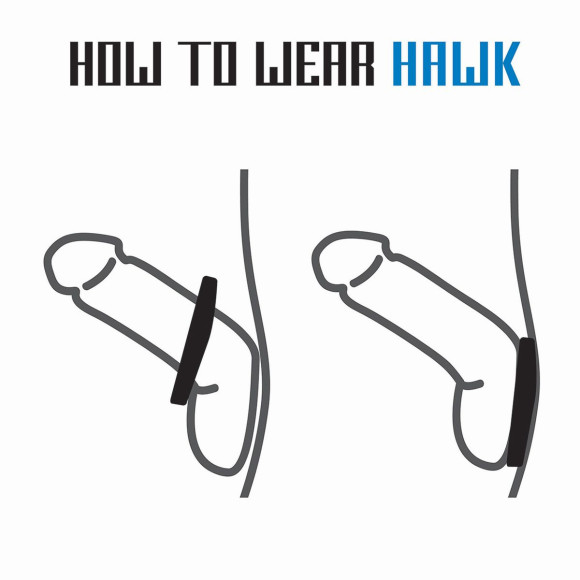 Черное эрекционное кольцо-пламя Rooster Hawk Черное эрекционное кольцо-пламя Rooster Hawk