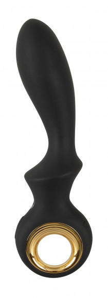 Черный вибратор для точки G с функцией расширения - 18,1 см. Черный вибратор для точки G с функцией расширения - 18,1 см.