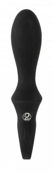 Черный вибратор для точки G с функцией расширения - 18,1 см. Черный вибратор для точки G с функцией расширения - 18,1 см.
