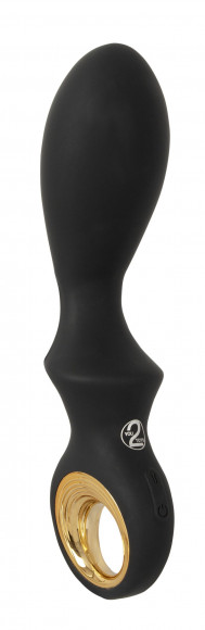 Черный вибратор для точки G с функцией расширения - 18,1 см. Черный вибратор для точки G с функцией расширения - 18,1 см.