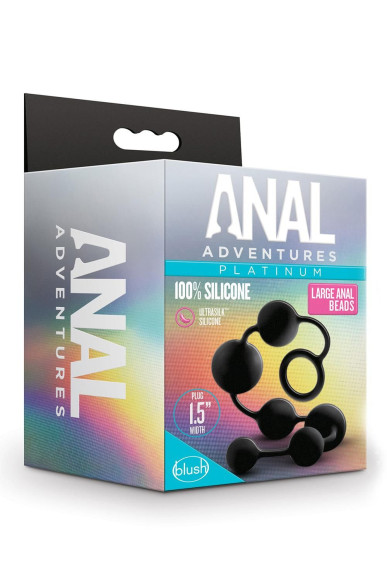 Черная анальная цепочка Black Anal Beads - 40,6 см. Черная анальная цепочка Black Anal Beads - 40,6 см.