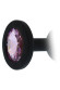 Черная гладкая анальная пробка с розовым кристаллом Silicone Diamond Plug - 7 см. Черная гладкая анальная пробка с розовым кристаллом Silicone Diamond Plug - 7 см.