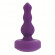 Фиолетовый трехуровневый анальный плаг с 10 функциями - 13 см.