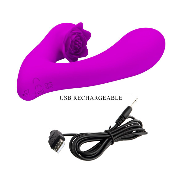 Лиловый вибратор Nadal для двойной стимуляции Лиловый вибратор Nadal для двойной стимуляции