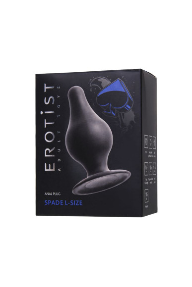 Черная анальная втулка Spade L - 11 см. Черная анальная втулка Spade L - 11 см.