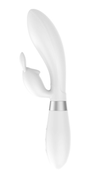 Белый вибратор-кролик Indeep Theona - 21,5 см. Белый вибратор-кролик Indeep Theona - 21,5 см.