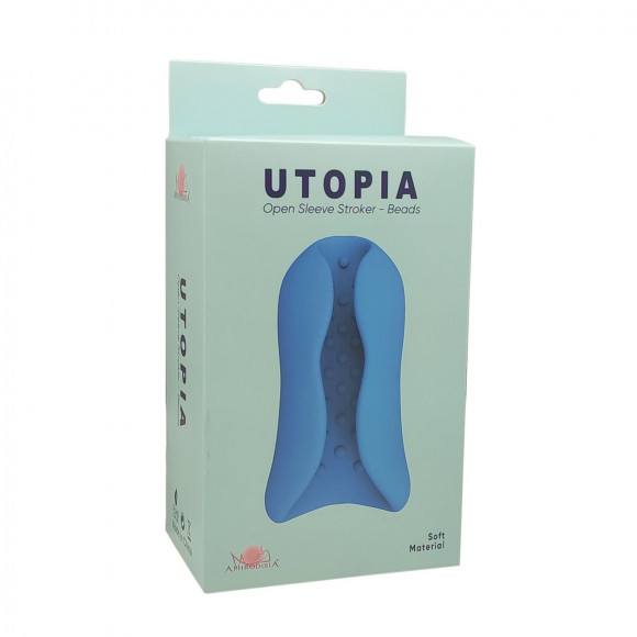 Голубой мастурбатор открытого типа Utopia Beads Голубой мастурбатор открытого типа Utopia Beads