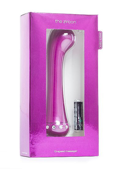 Вибратор для стимуляции точки G The Zircon Purple - 16,7 см.
