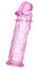 Розовая насадка фаллической формы - 12,5 см. Розовая насадка фаллической формы - 12,5 см.