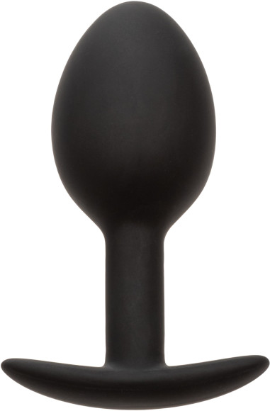 Черная анальная пробка из силикона Weighted Silicone Plug - 7,5 см. Черная анальная пробка из силикона Weighted Silicone Plug - 7,5 см.