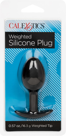 Черная анальная пробка из силикона Weighted Silicone Plug - 7,5 см. Черная анальная пробка из силикона Weighted Silicone Plug - 7,5 см.