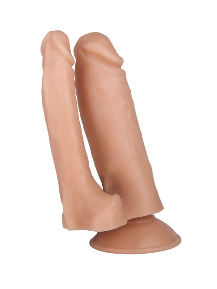 Двойной фаллоимитатор на присоске №8 - 13,5 см. Двойной фаллоимитатор на присоске №8 - 13,5 см.