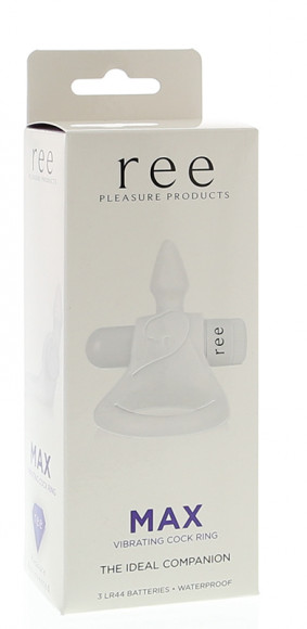 Белое виброкольцо Max с клиторальным шипом Белое виброкольцо Max с клиторальным шипом