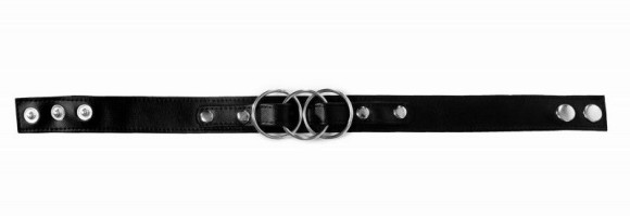 Длинный черный чокер с 3 кольцами Длинный черный чокер с 3 кольцами