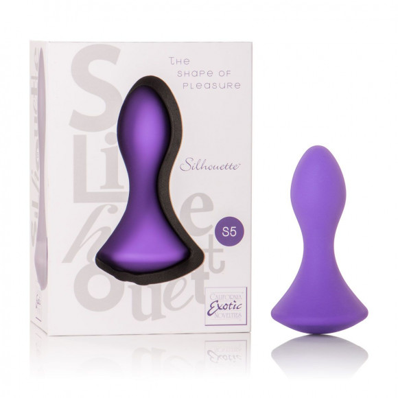 Перезаряжаемый фиолетовый вибромассажер Silhouette S5 - 10,25 см.
