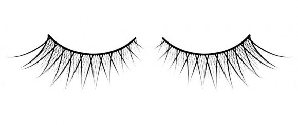 Черные накладные ресницы, удлиненные по краям Premium