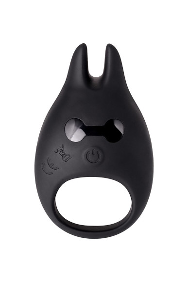 Чёрное эрекционное виброкольцо Erotist из силикона Чёрное эрекционное виброкольцо Erotist из силикона