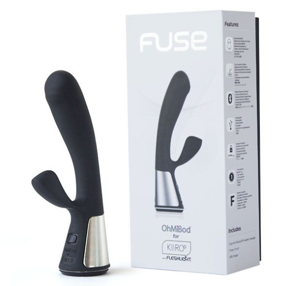 Чёрный интерактивный вибратор Kiiroo Ohmibod Fuse - 18 см. Чёрный интерактивный вибратор Kiiroo Ohmibod Fuse - 18 см.