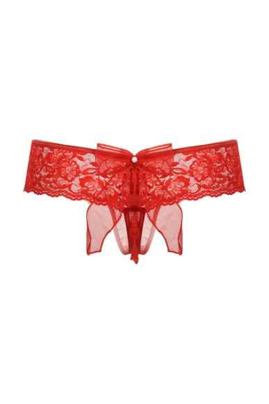 Трусики с бантиком сзади и прорезью Трусики с бантиком сзади и прорезью