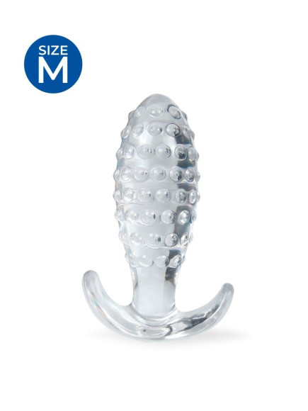 Прозрачная анальная пробка с шишечками - 8 см. Прозрачная анальная пробка с шишечками - 8 см.