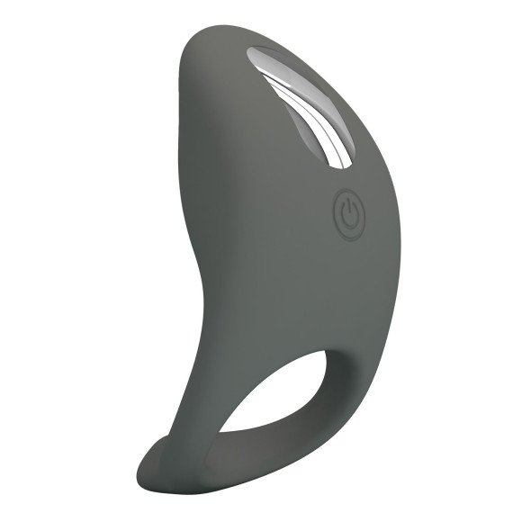 Серое эрекционное кольцо с вибростимуляцией клитора Серое эрекционное кольцо с вибростимуляцией клитора