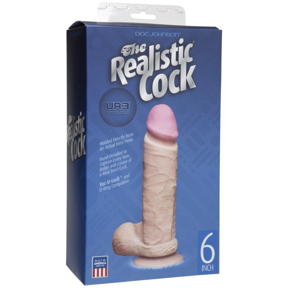 Реалистичный фаллоимитатор The Realistic Cock ULTRASKYN 6” на присоске - 17,3 см. Реалистичный фаллоимитатор The Realistic Cock ULTRASKYN 6” на присоске - 17,3 см.