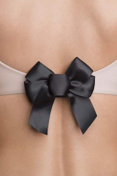 Черный бант на 3 крючка для сокрытия застёжки бюстгальтера Черный бант на 3 крючка для сокрытия застёжки бюстгальтера