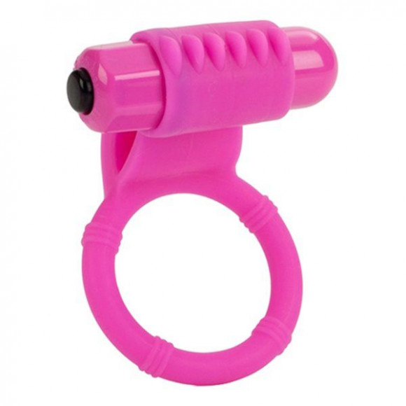 Розовое эрекционнное кольцо с двумя положениями вибростимулятора Розовое эрекционнное кольцо с двумя положениями вибростимулятора